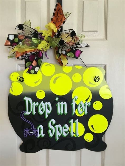 Witch themed door hanger